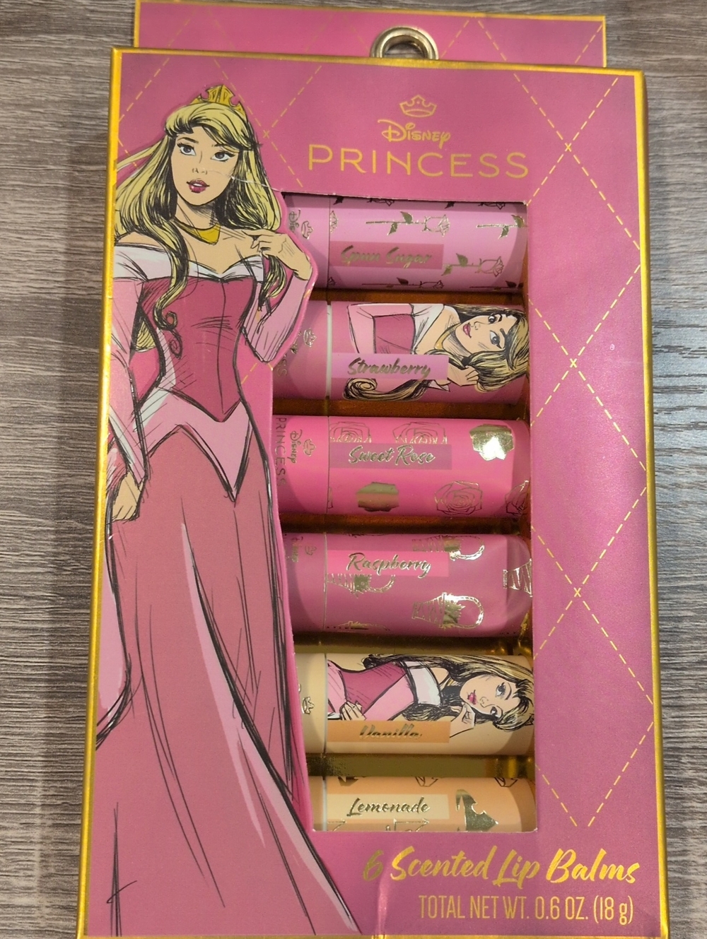 Disney Princess Pink Scented Lip Balm Set
